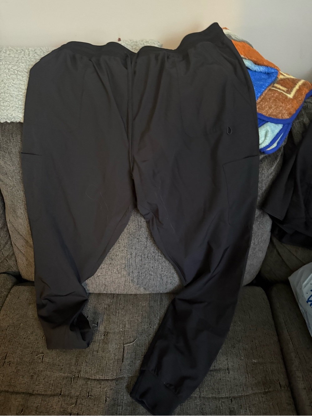 Smart Scrubs Black Women's Jogger Scrub Pants with Pockets